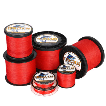 1000M 1094Yds Red 10lb-420lb HERCULES PE Braided Fishing Line 12 Strands